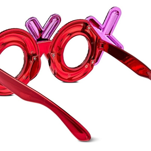 Way To Celebrate Red and Pink XOXO Glasses 8 Pack NWT - Picture 6 of 6
